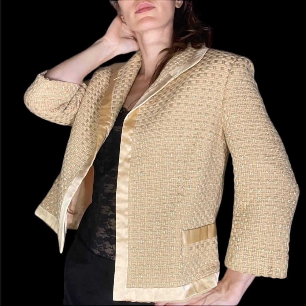 Milly Cream Textured Blazer